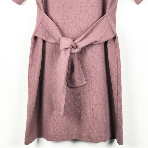Express Dolman Sleeve Tie Waist Mauve Dress - Picture 6 of 9